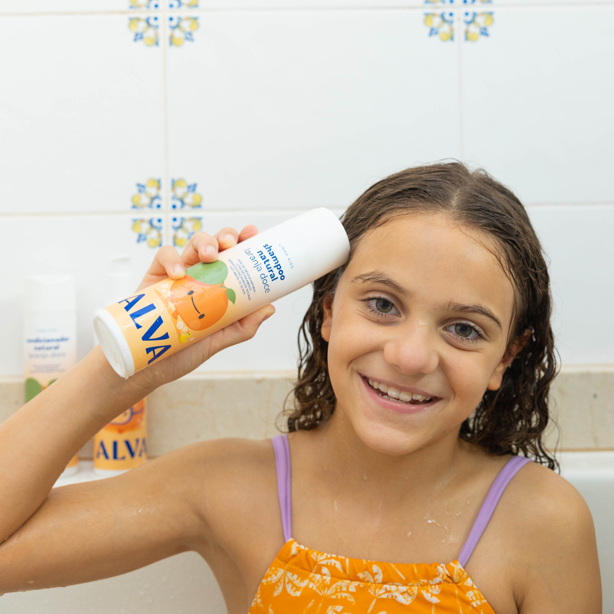 Shampoo Infantil Laranja Doce e Baunilha 250ml Alva