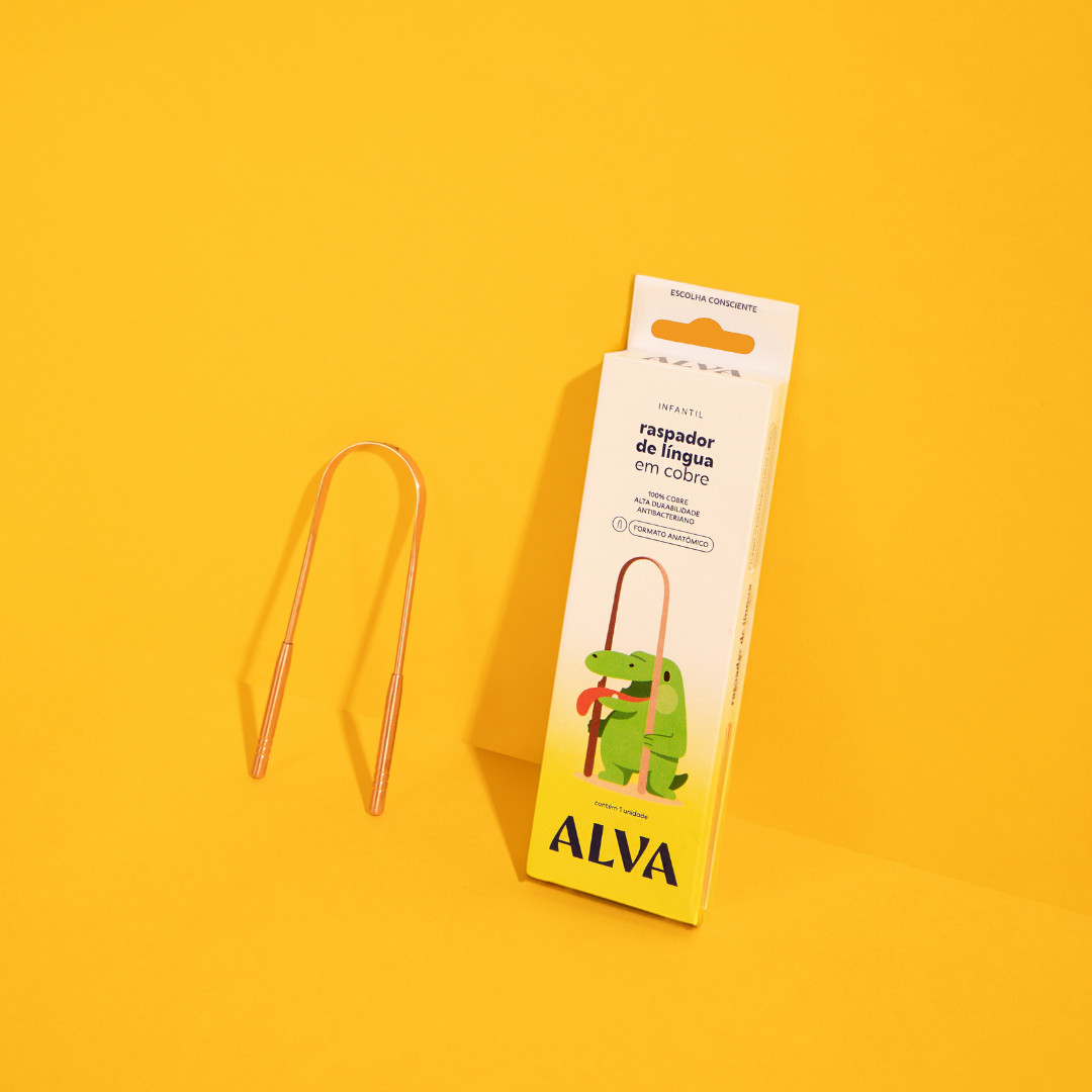 Raspador de Língua de Cobre Infantil Alva