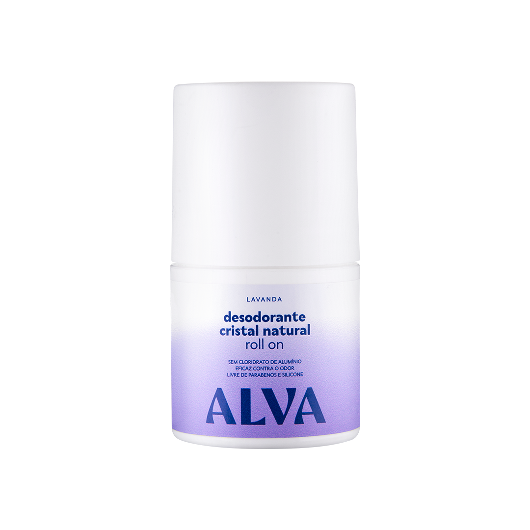 Desodorante Roll on Cristal Natural Lavanda Vegano 50ml Alva