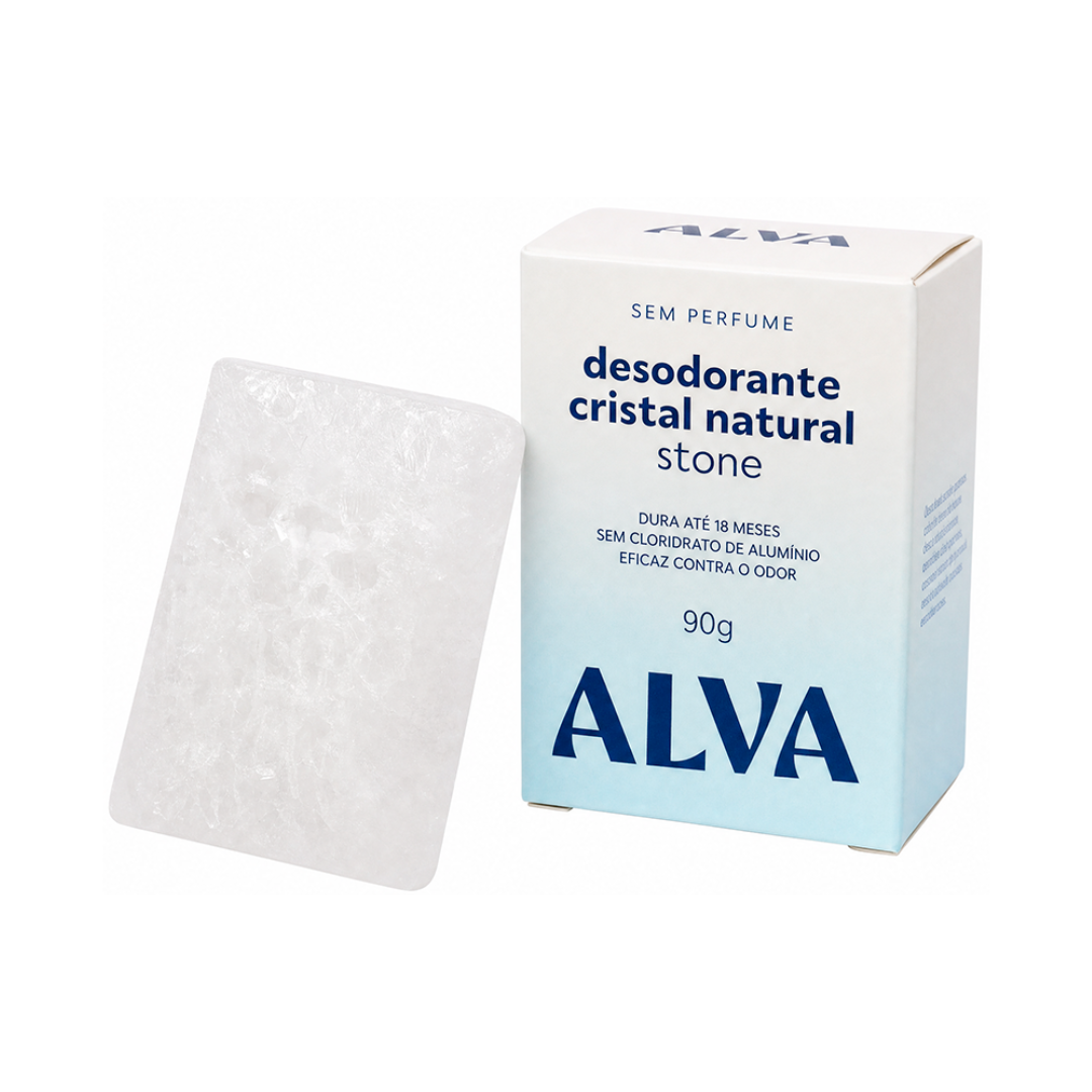 Desodorante Cristal Stick Stone Vegano 90g Alva