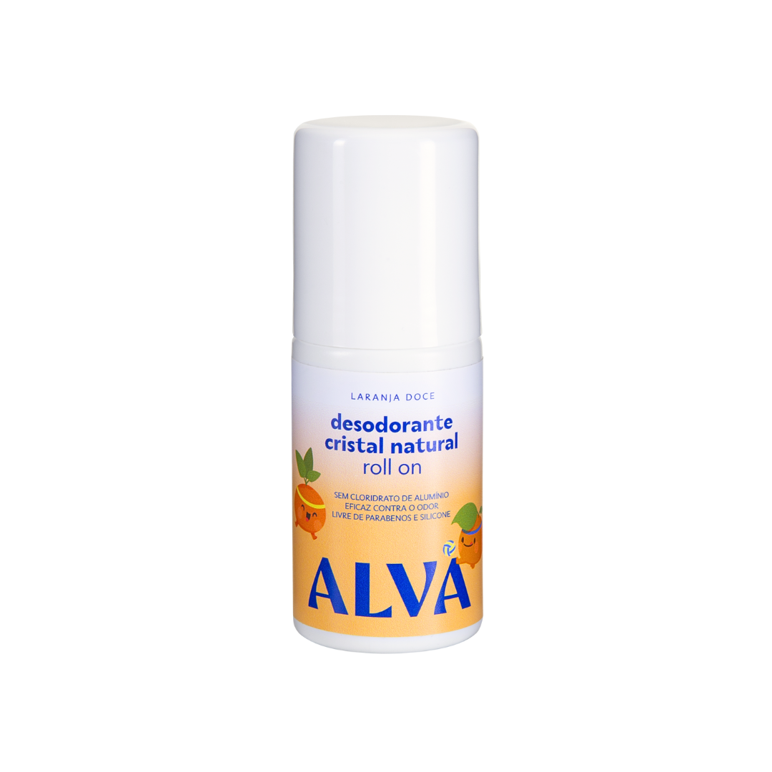 Desodorante Roll On Infantil Natural Laranja Doce Vegano 50ml Alva