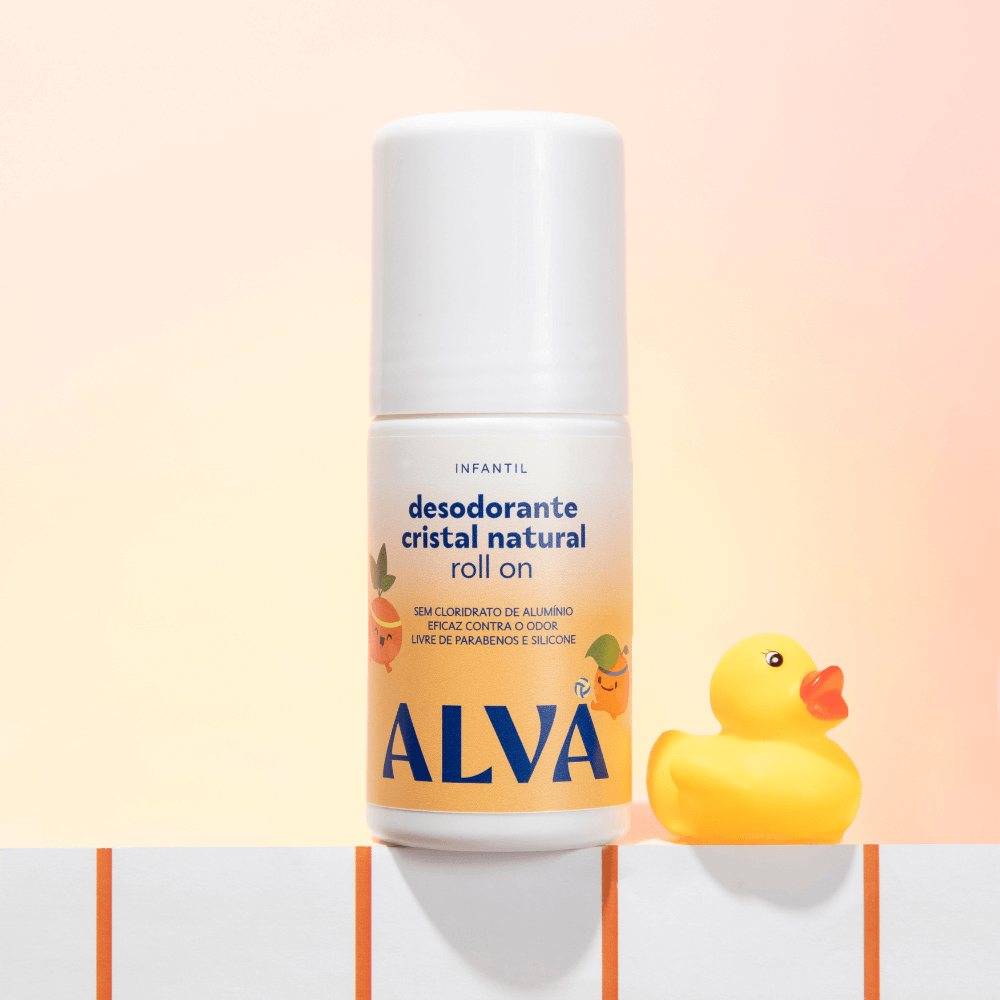 Desodorante Roll On Infantil Natural Laranja Doce Vegano 50ml Alva