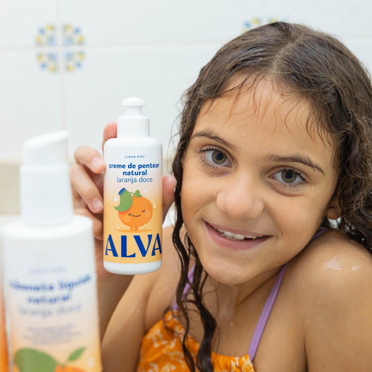 Creme de Pentear Infantil Laranja Doce e Baunilha 160ml Alva