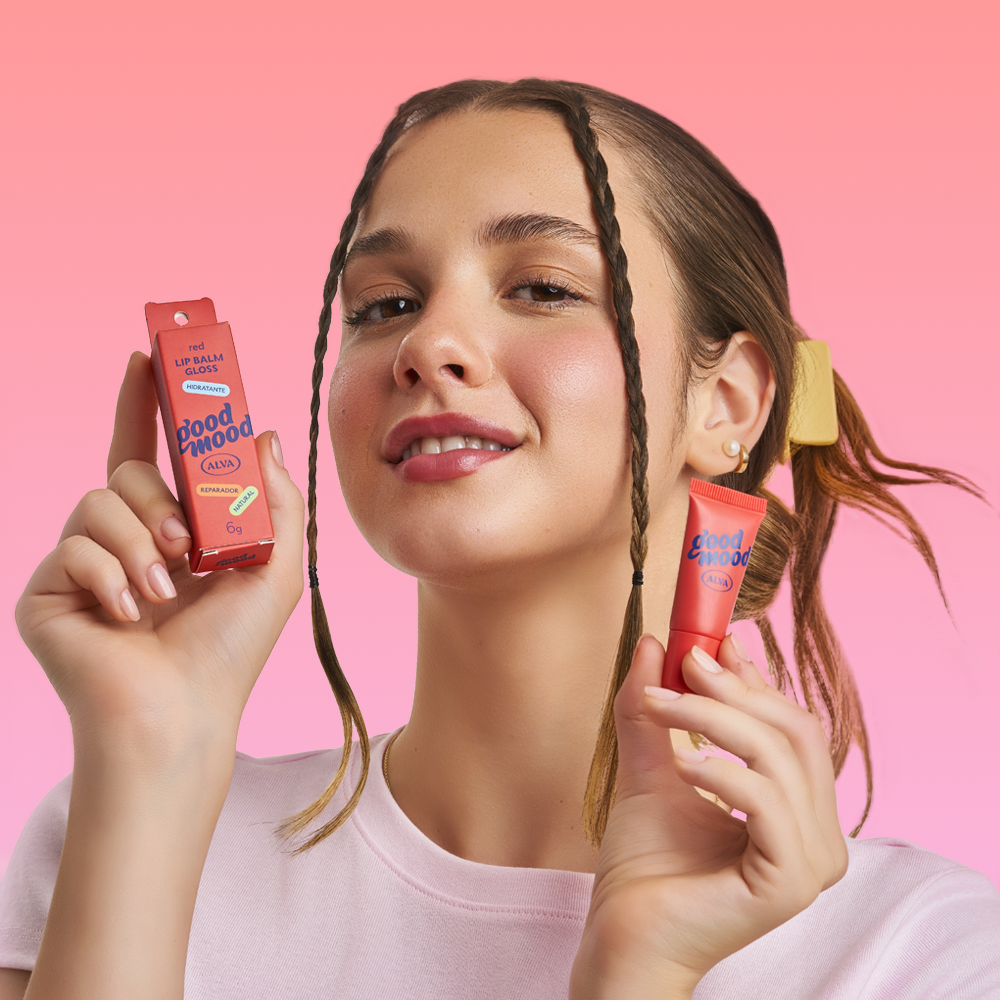 Lip Balm Gloss Red 6g Good Mood Alva