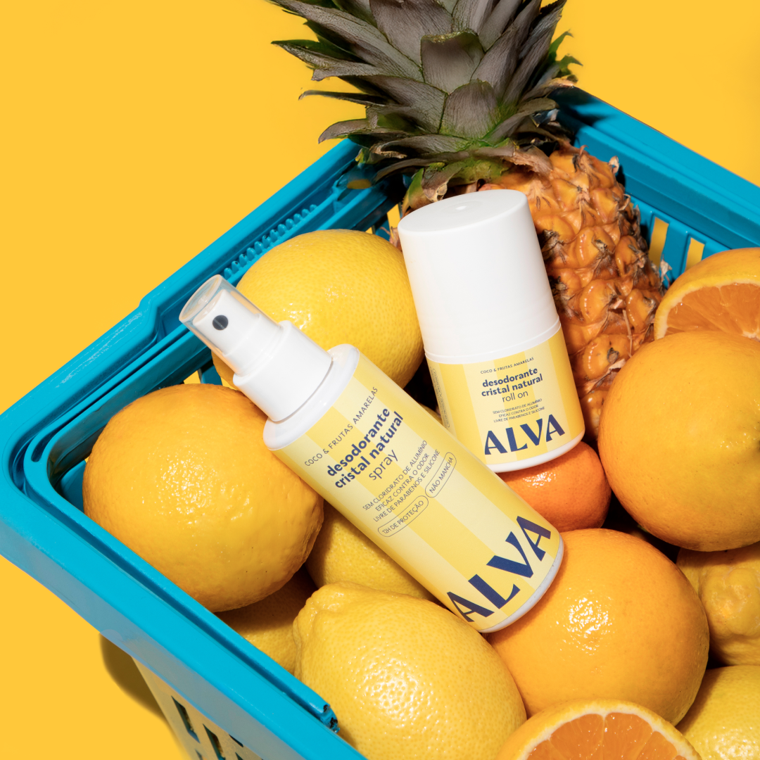 Kit Desodorantes Coco & Frutas Amarelas - Spray e Roll on