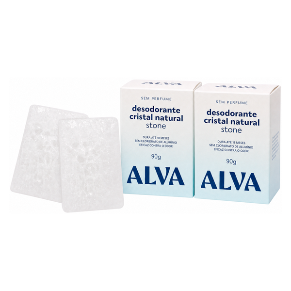 Kit Cristal em Dobro – 2 Desodorantes Cristal Stone Alva