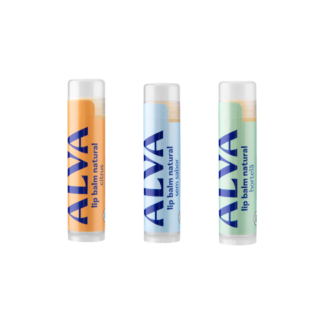Kit Trio Lip Balms - Hidratação Natural