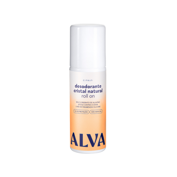 Desodorante Roll on Cristal Natural Citrus Vegano 70ml Alva