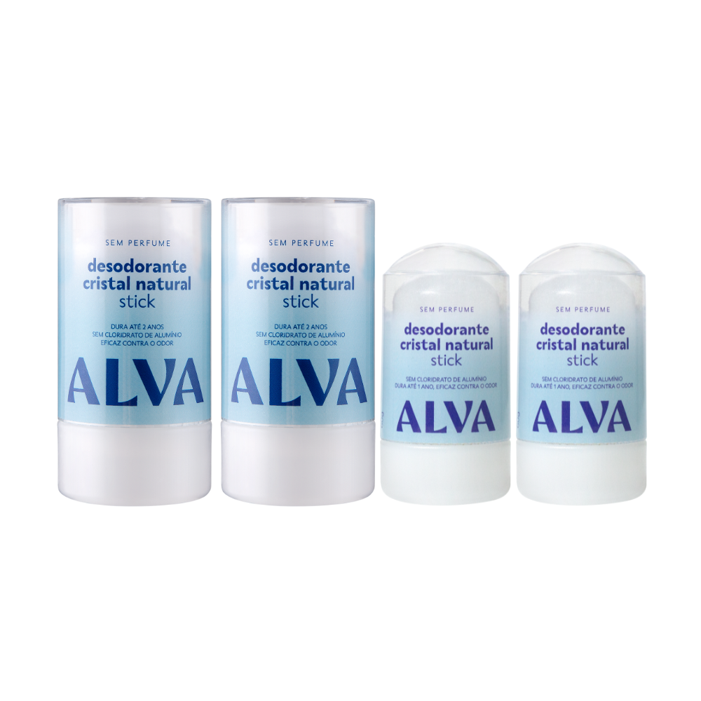 Kit Família sem CC - 4 Desodorantes Cristal Alva