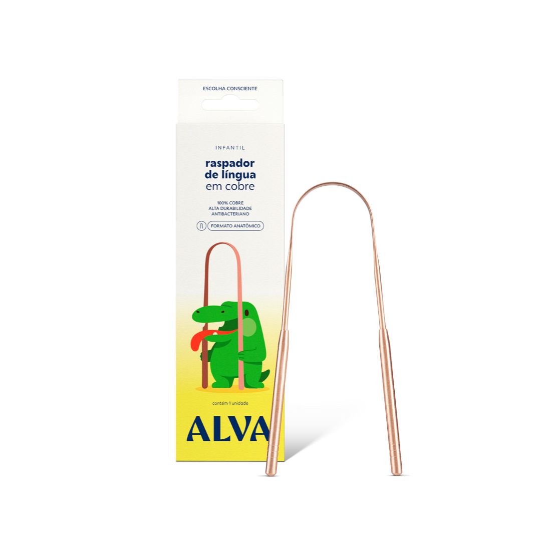 Raspador de Língua de Cobre Infantil Alva